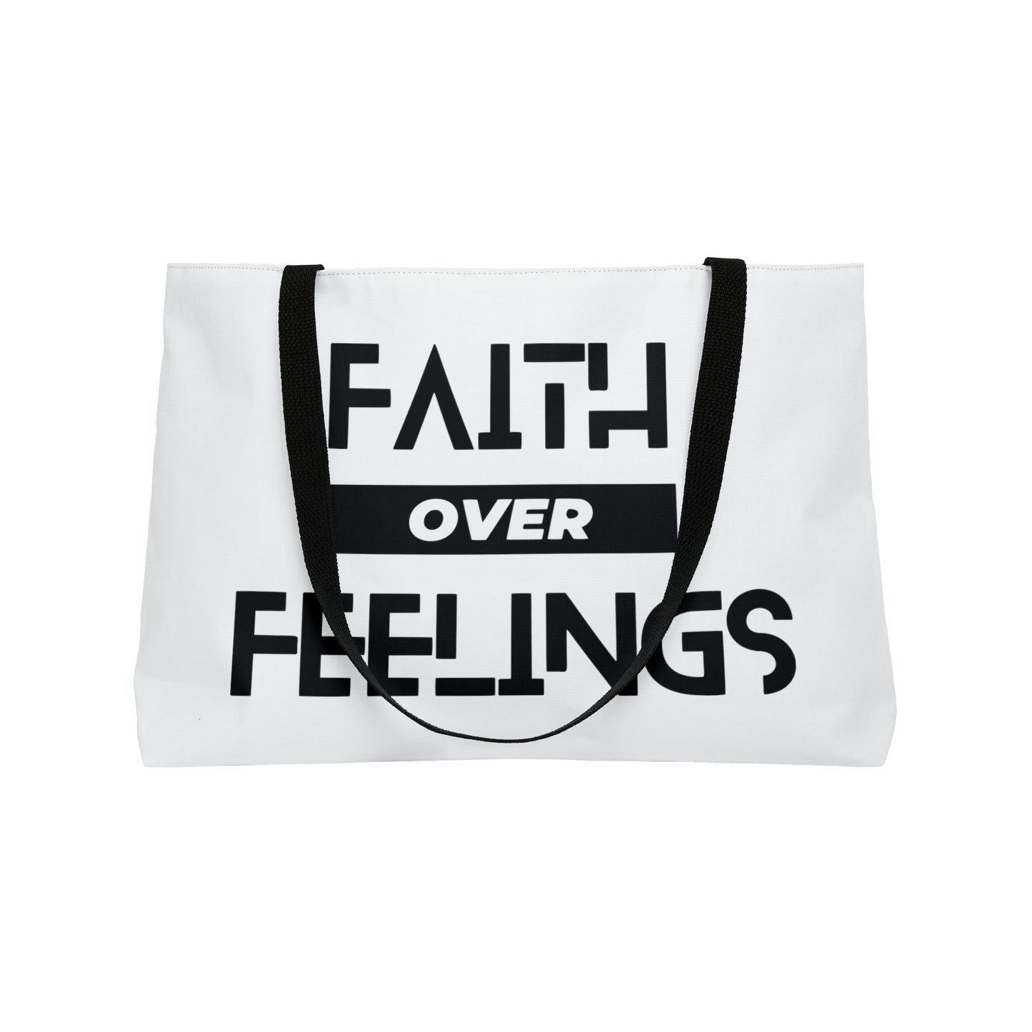 Faith Over Feelings Weekender Tote Bag