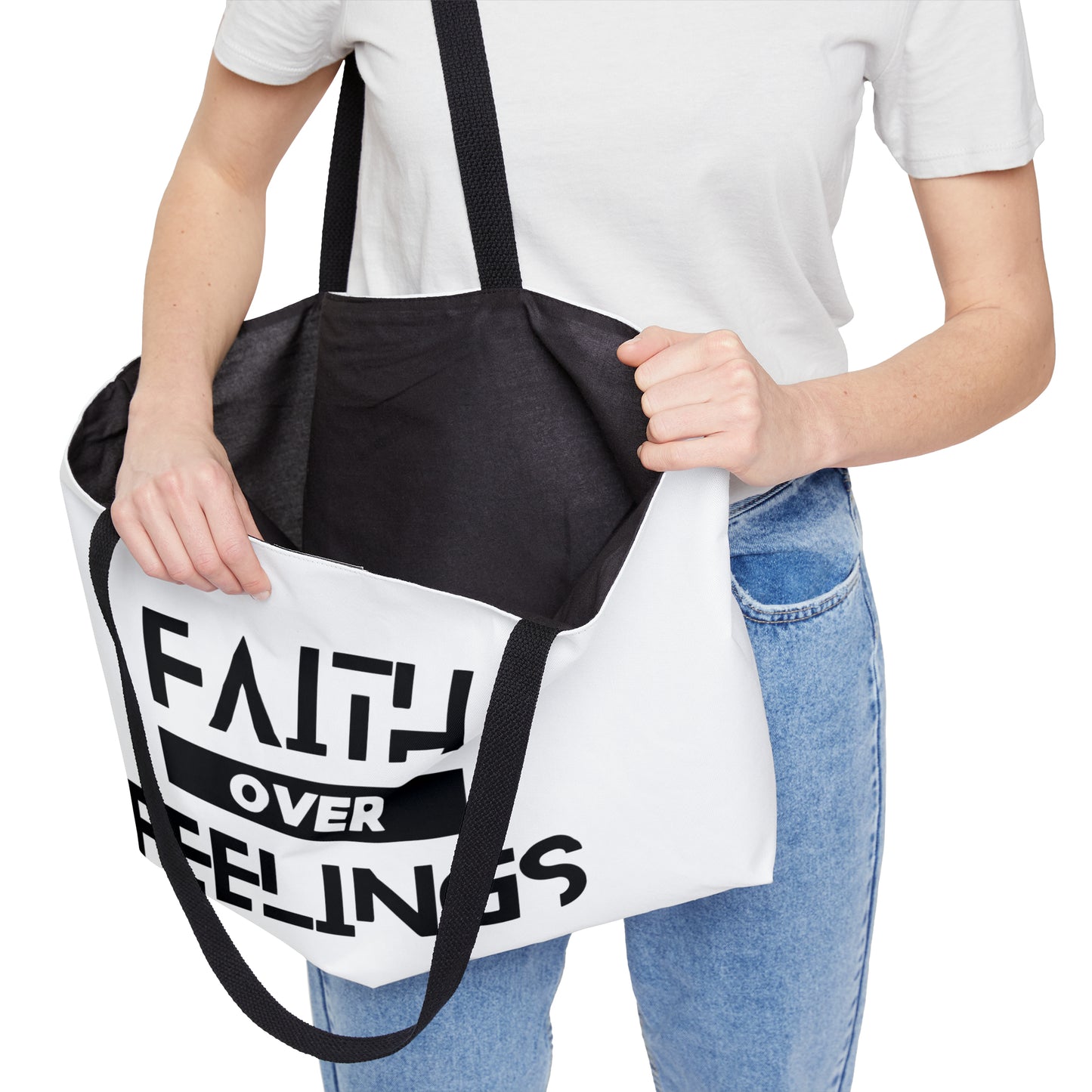 Faith Over Feelings Weekender Tote Bag