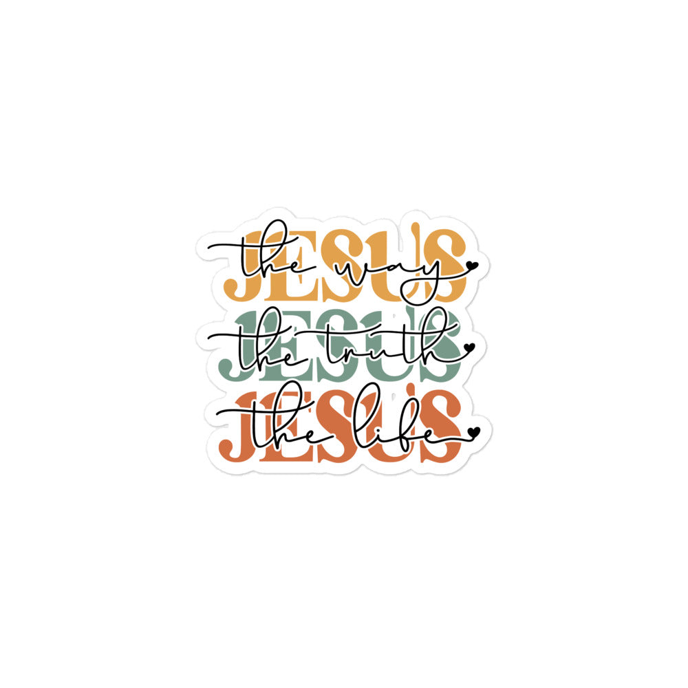 Jesus Is The Way Bubble-free sticker