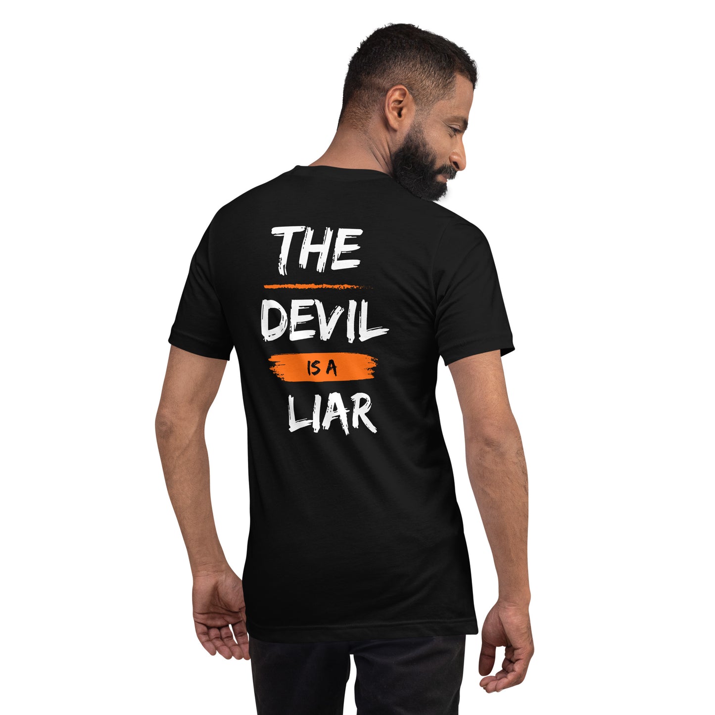 The Devil Is A Liar (Back Design) Unisex t-shirt