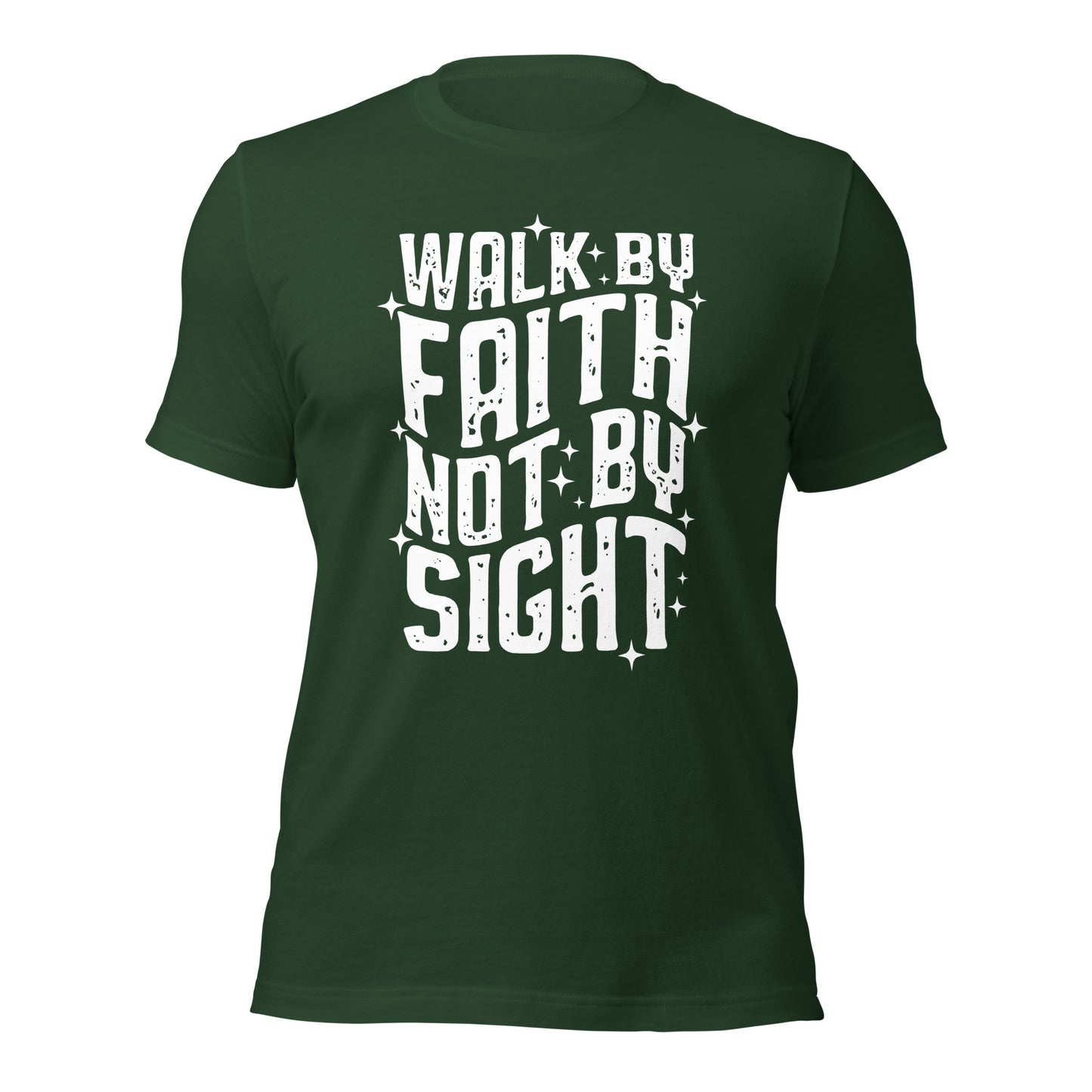 Walk By Faith, Not By Sight (Front Design) Unisex t-shirt