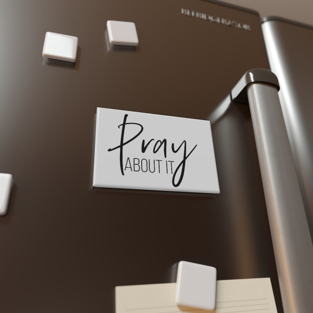 Pray About It Button Magnet, Rectangle (1 & 10 pcs)