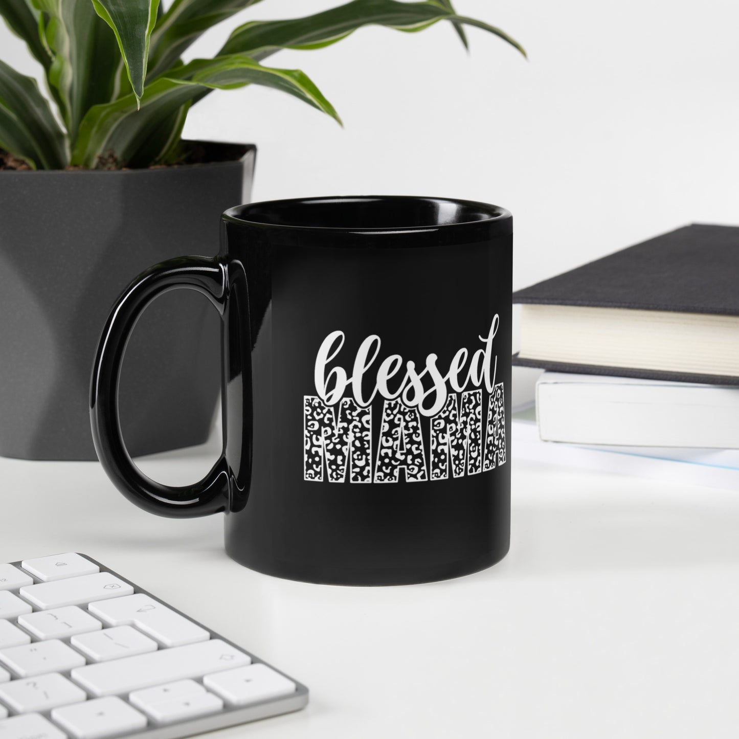 Blessed Mama Black Coffee Mug