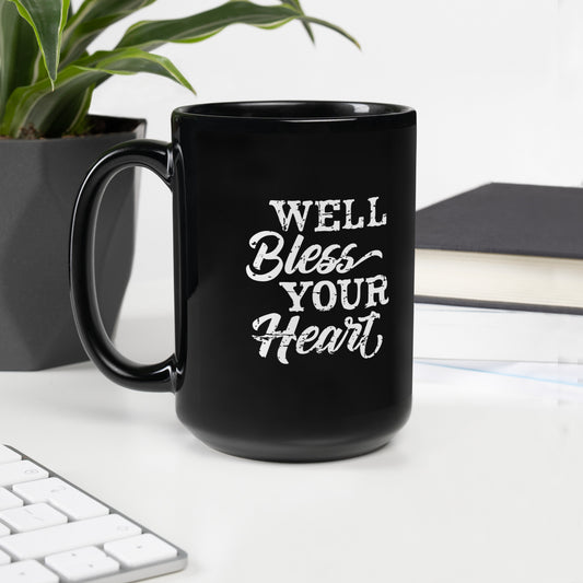 Bless Your Heart Black Coffee Mug