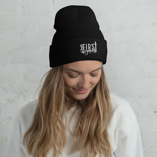 But First Jesus Unisex Embrodiered Beanie