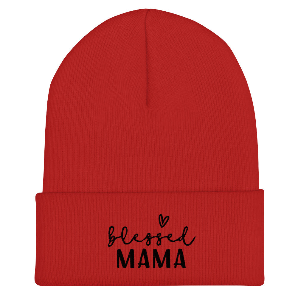 Blessed Mama Cuffed Beanie