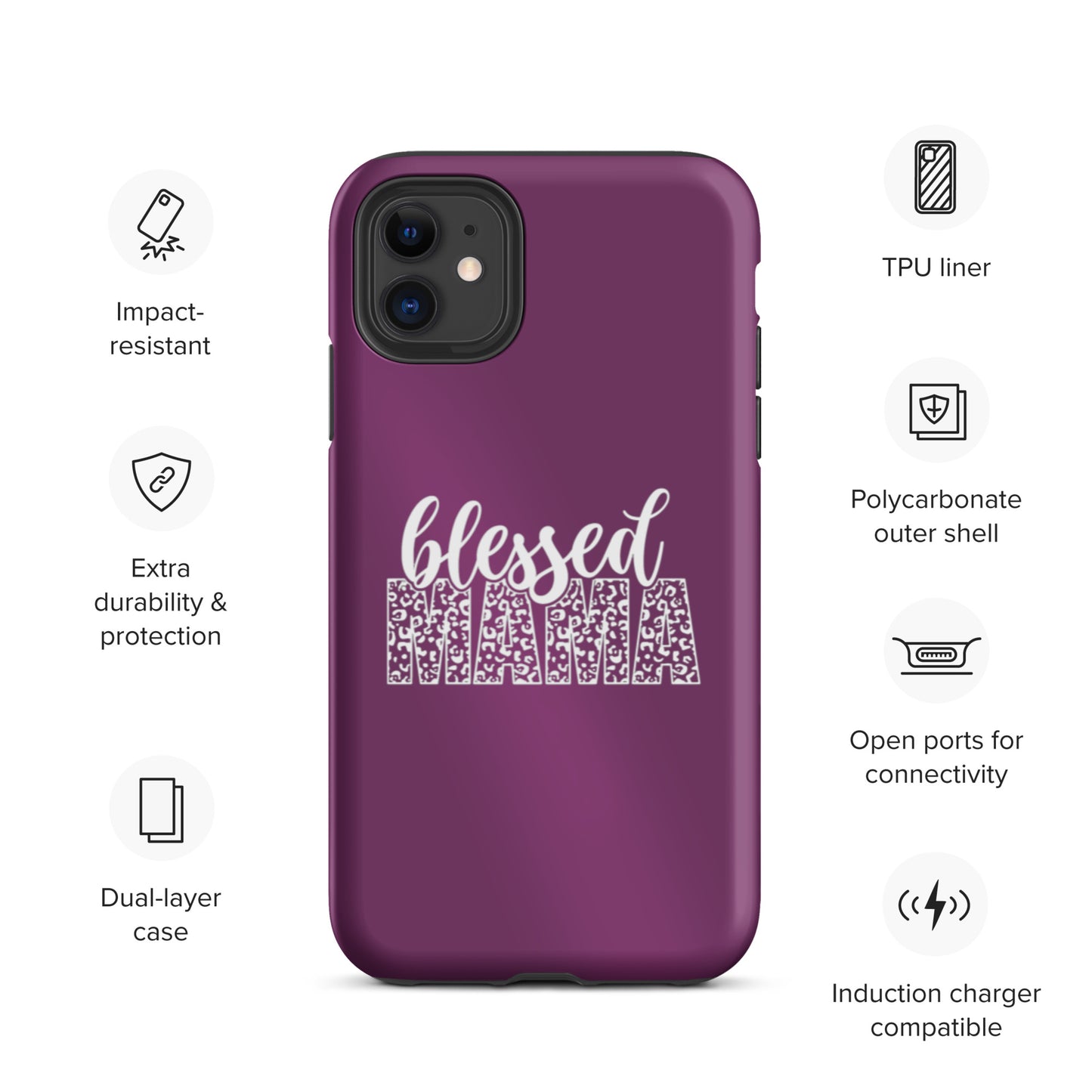 Blessed Mama Custom Tough iPhone case