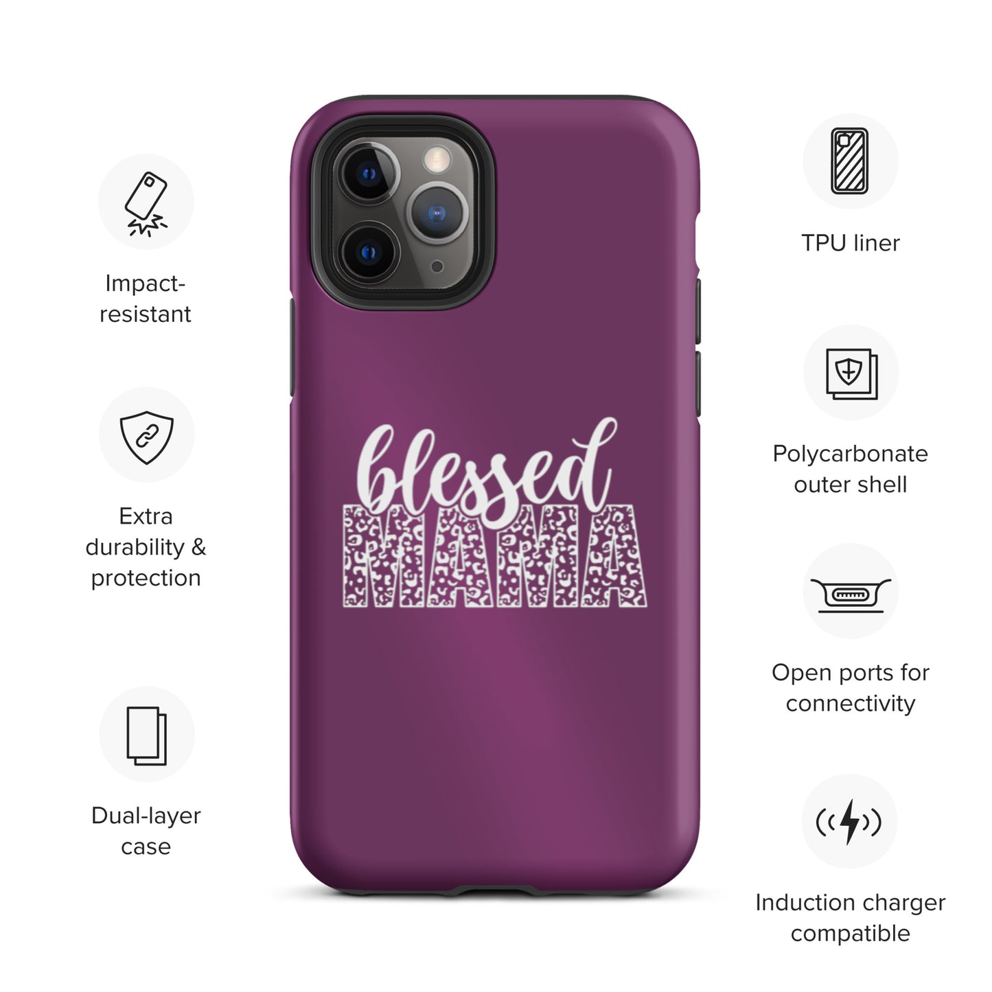 Blessed Mama Custom Tough iPhone case