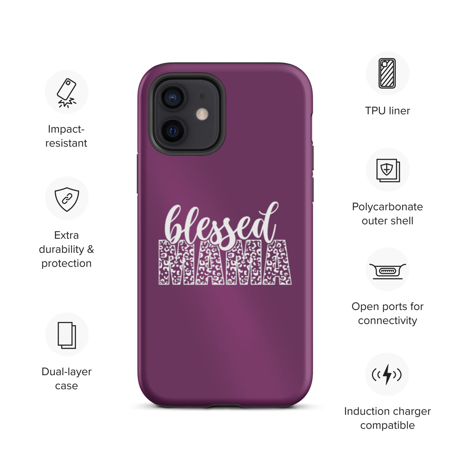 Blessed Mama Custom Tough iPhone case