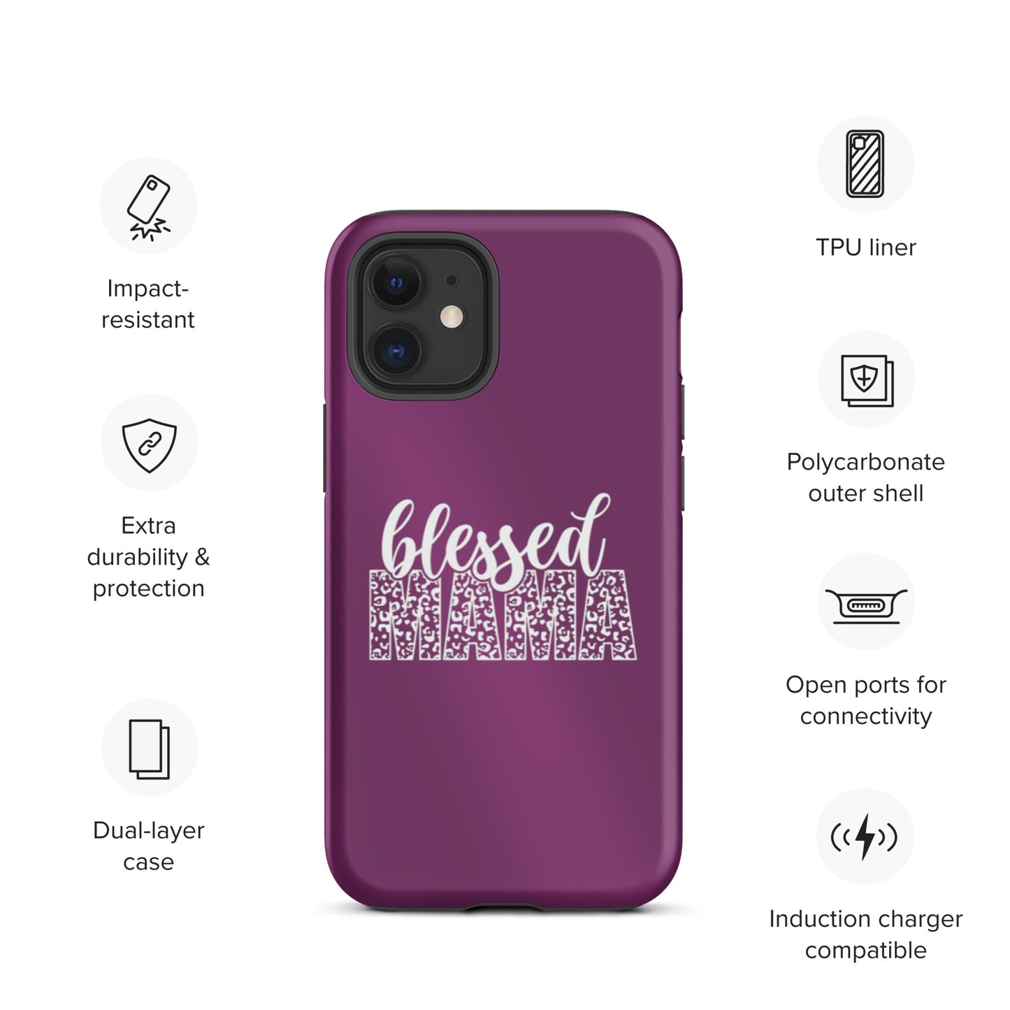 Blessed Mama Custom Tough iPhone case