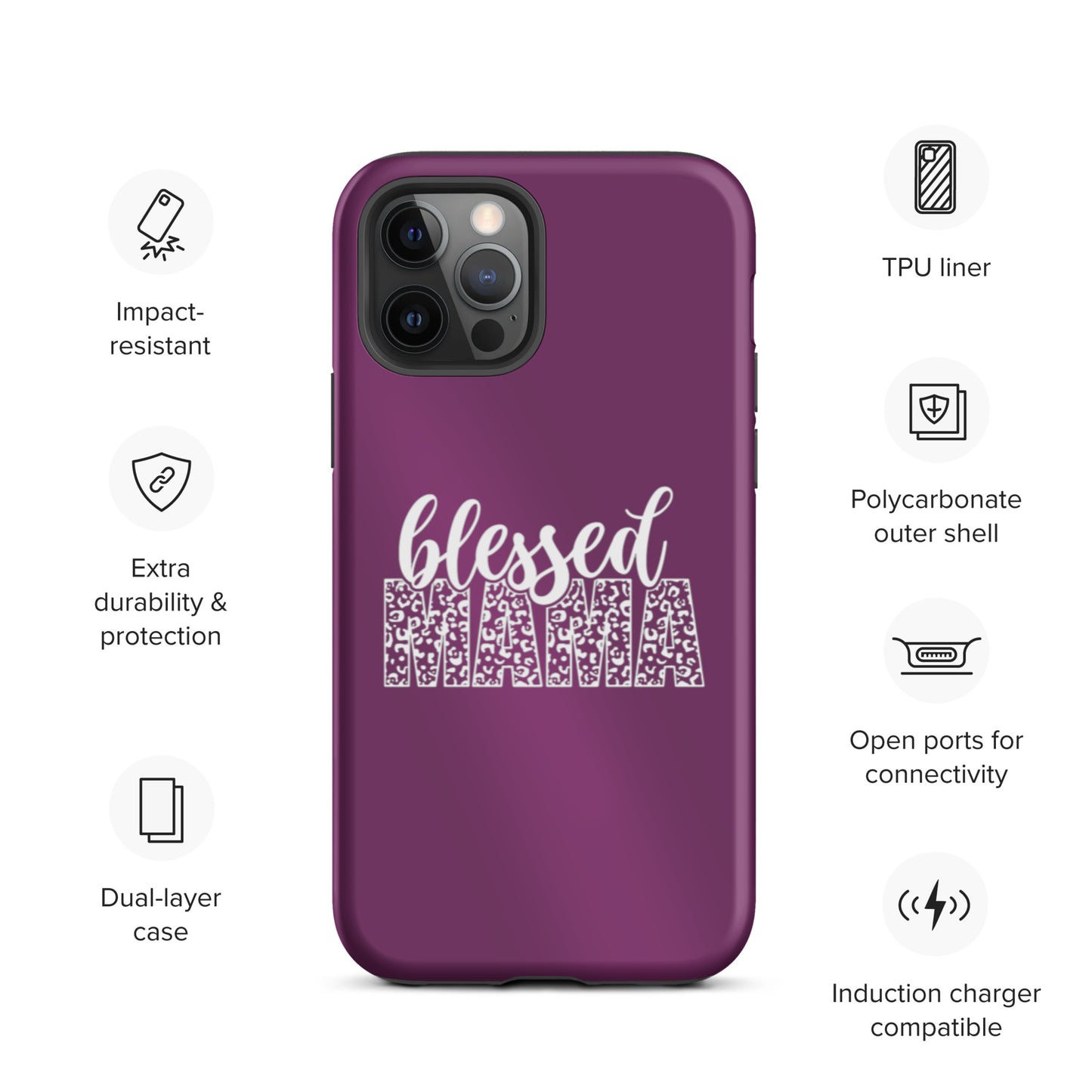 Blessed Mama Custom Tough iPhone case