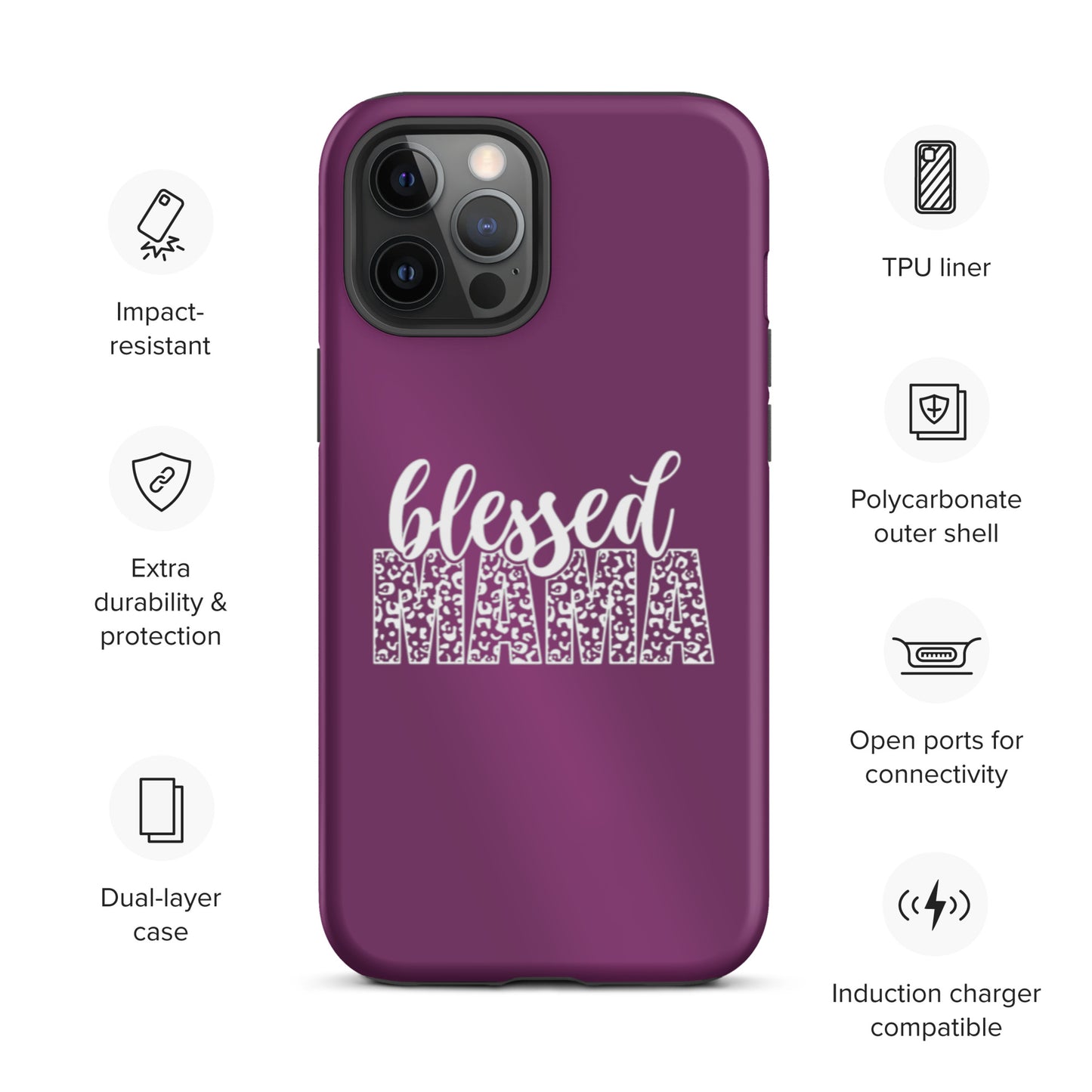 Blessed Mama Custom Tough iPhone case