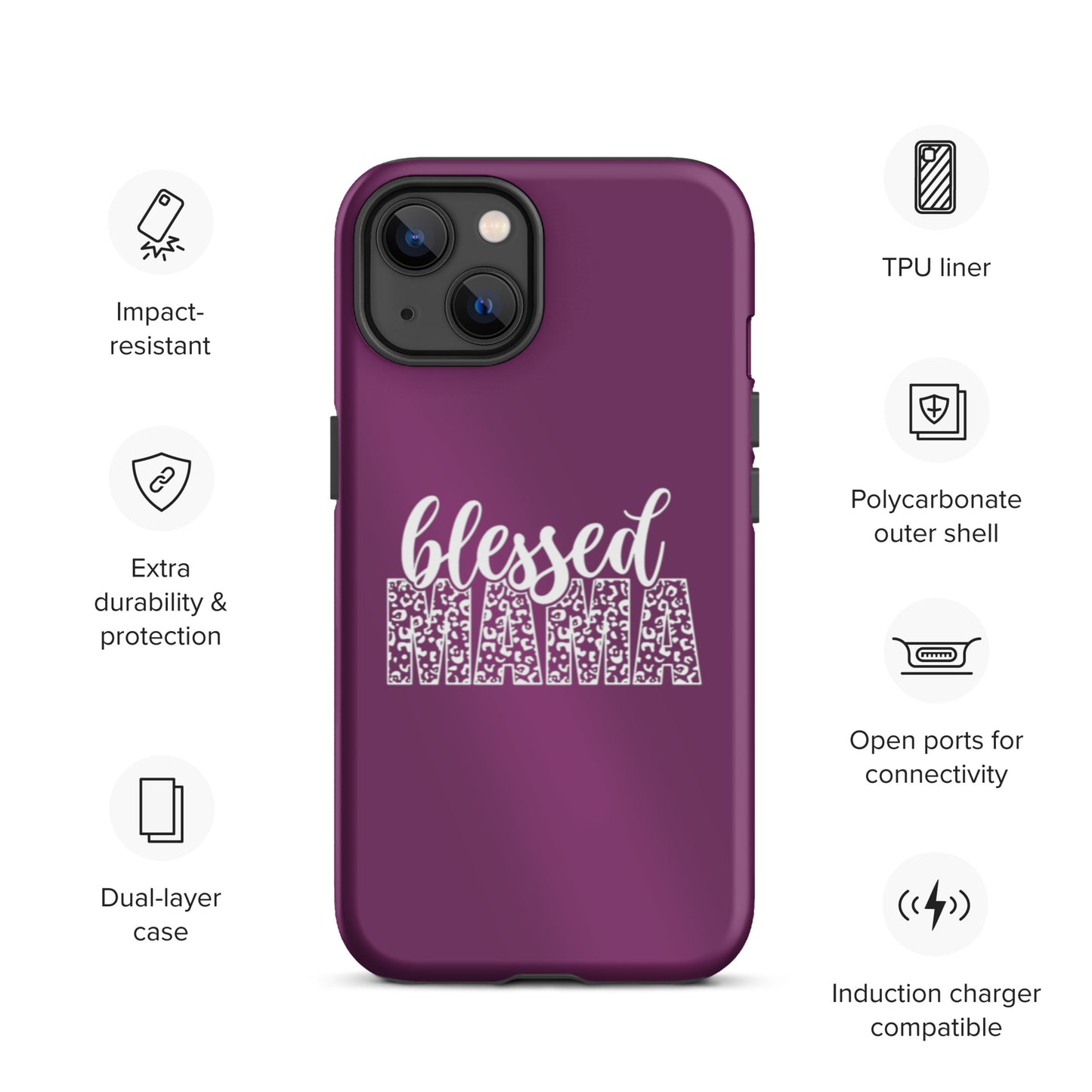 Blessed Mama Custom Tough iPhone case