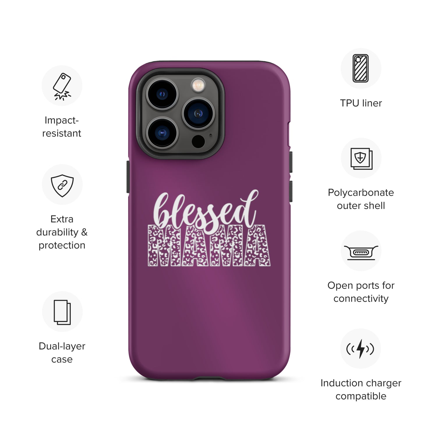 Blessed Mama Custom Tough iPhone case