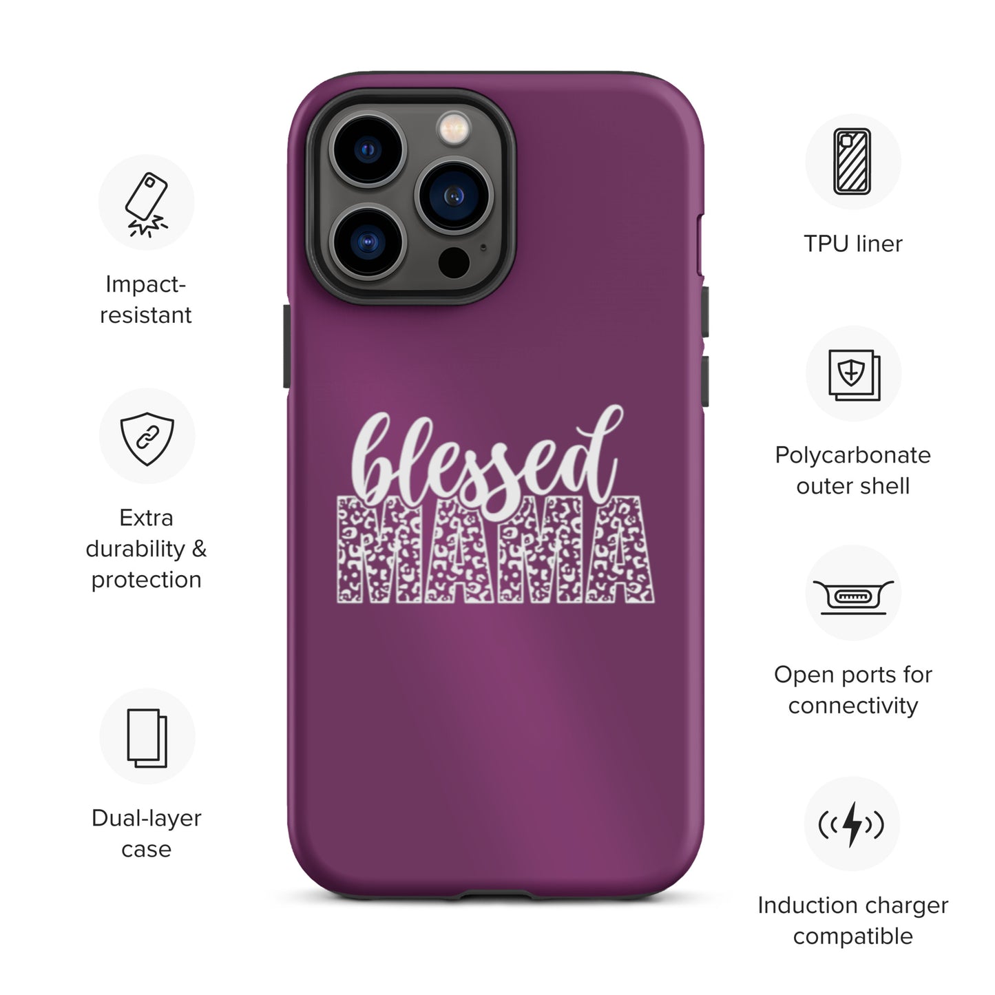 Blessed Mama Custom Tough iPhone case