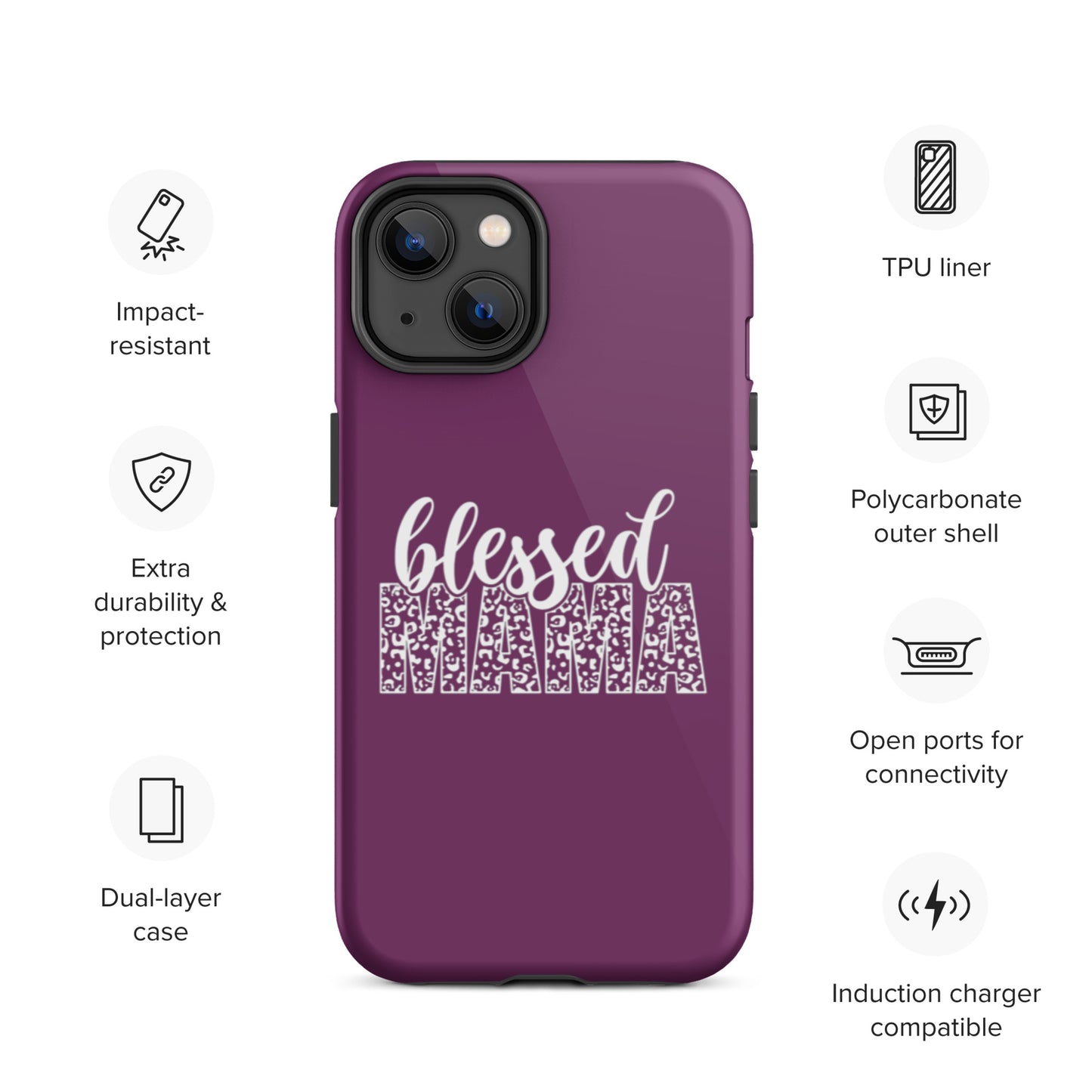 Blessed Mama Custom Tough iPhone case