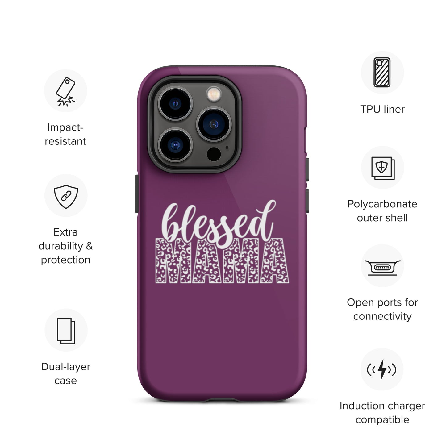 Blessed Mama Custom Tough iPhone case