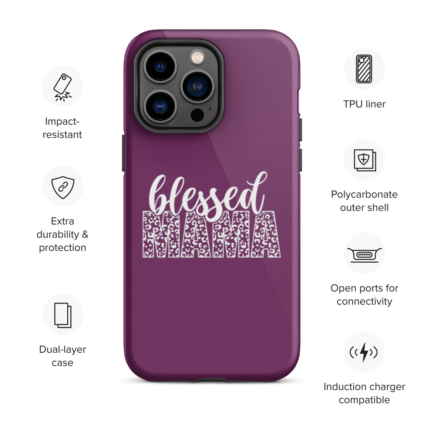 Blessed Mama Custom Tough iPhone case