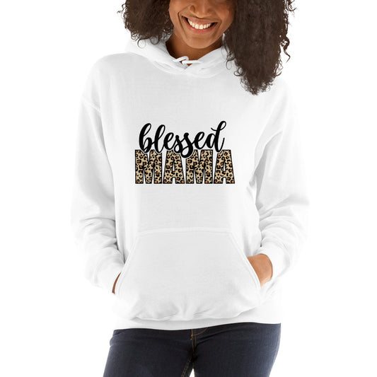 Blessed Mama Leopard Print Hoodie