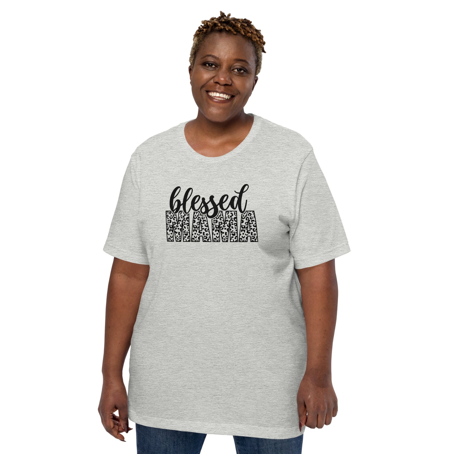 Blessed Mama Leopard Print t-shirt