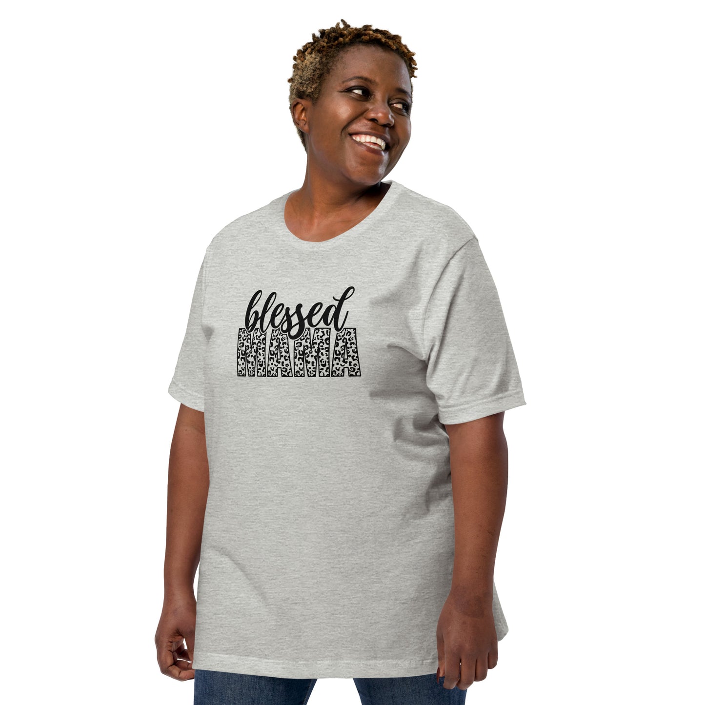 Blessed Mama Leopard Print t-shirt