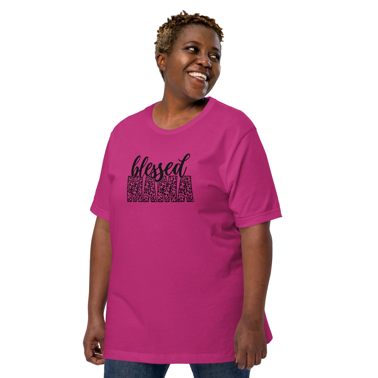 Blessed Mama Leopard Print t-shirt