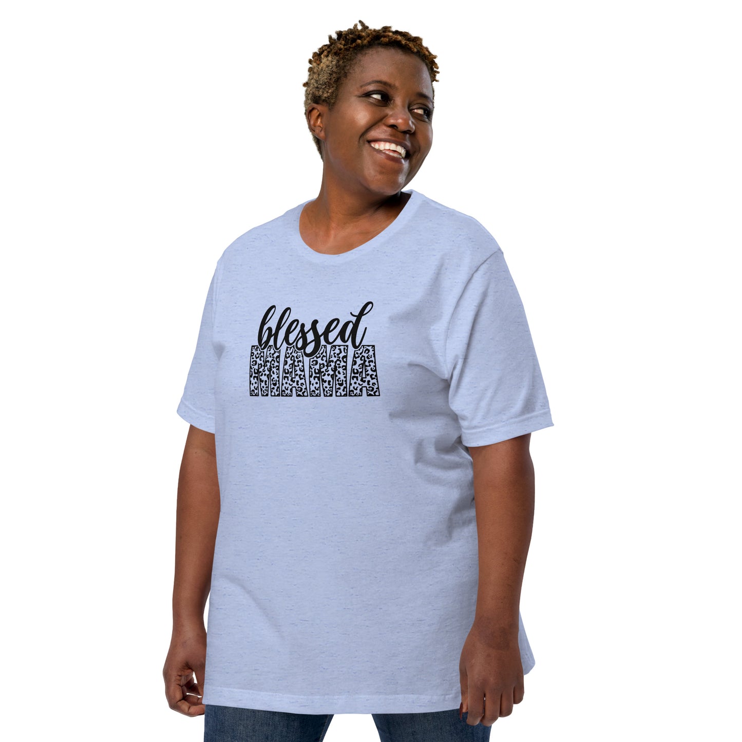 Blessed Mama Leopard Print t-shirt