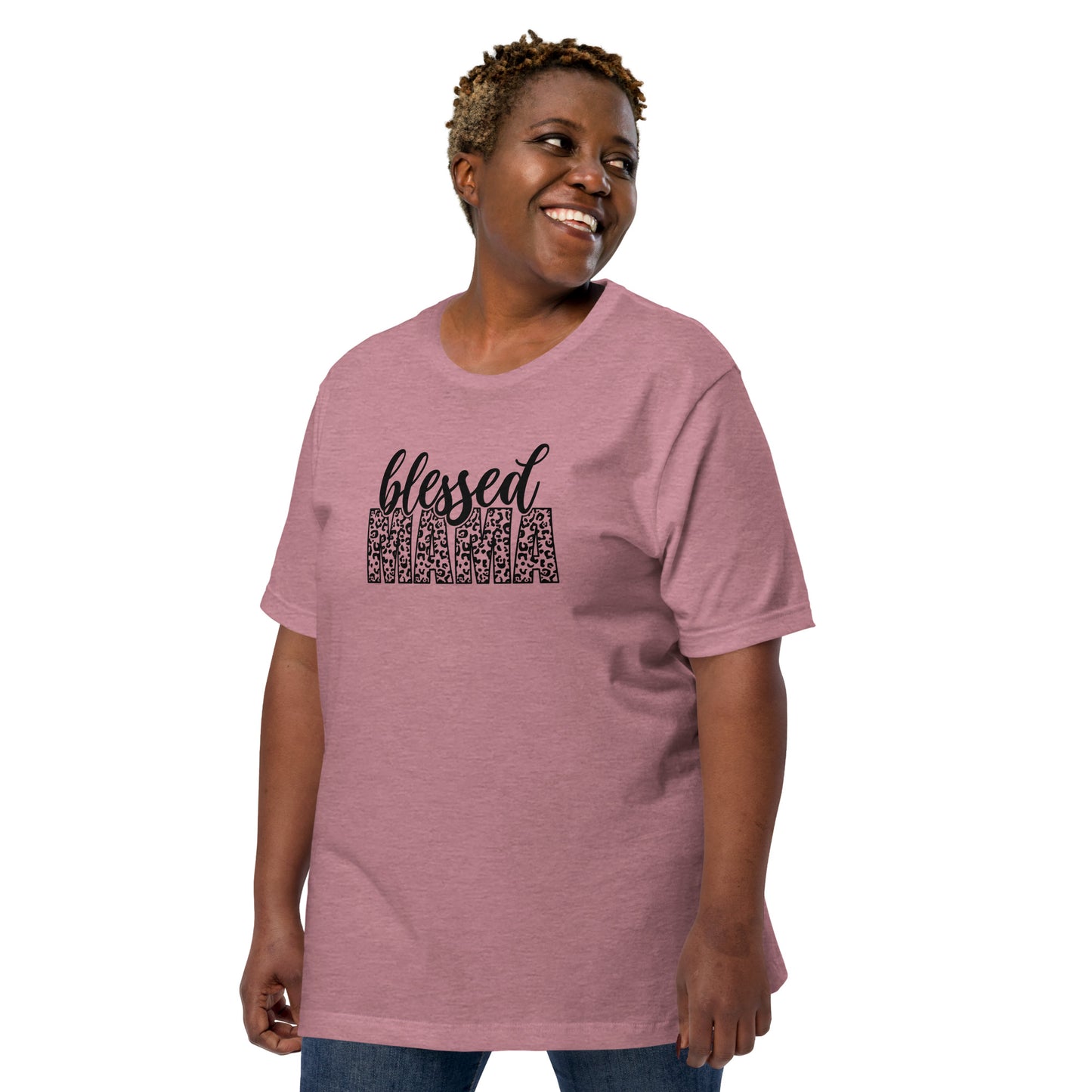 Blessed Mama Leopard Print t-shirt