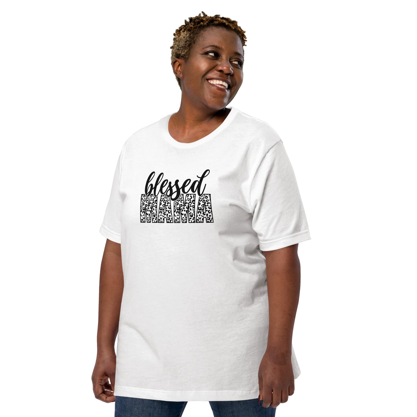 Blessed Mama Leopard Print t-shirt