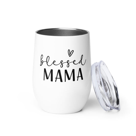 Blessed Mama Wine tumbler