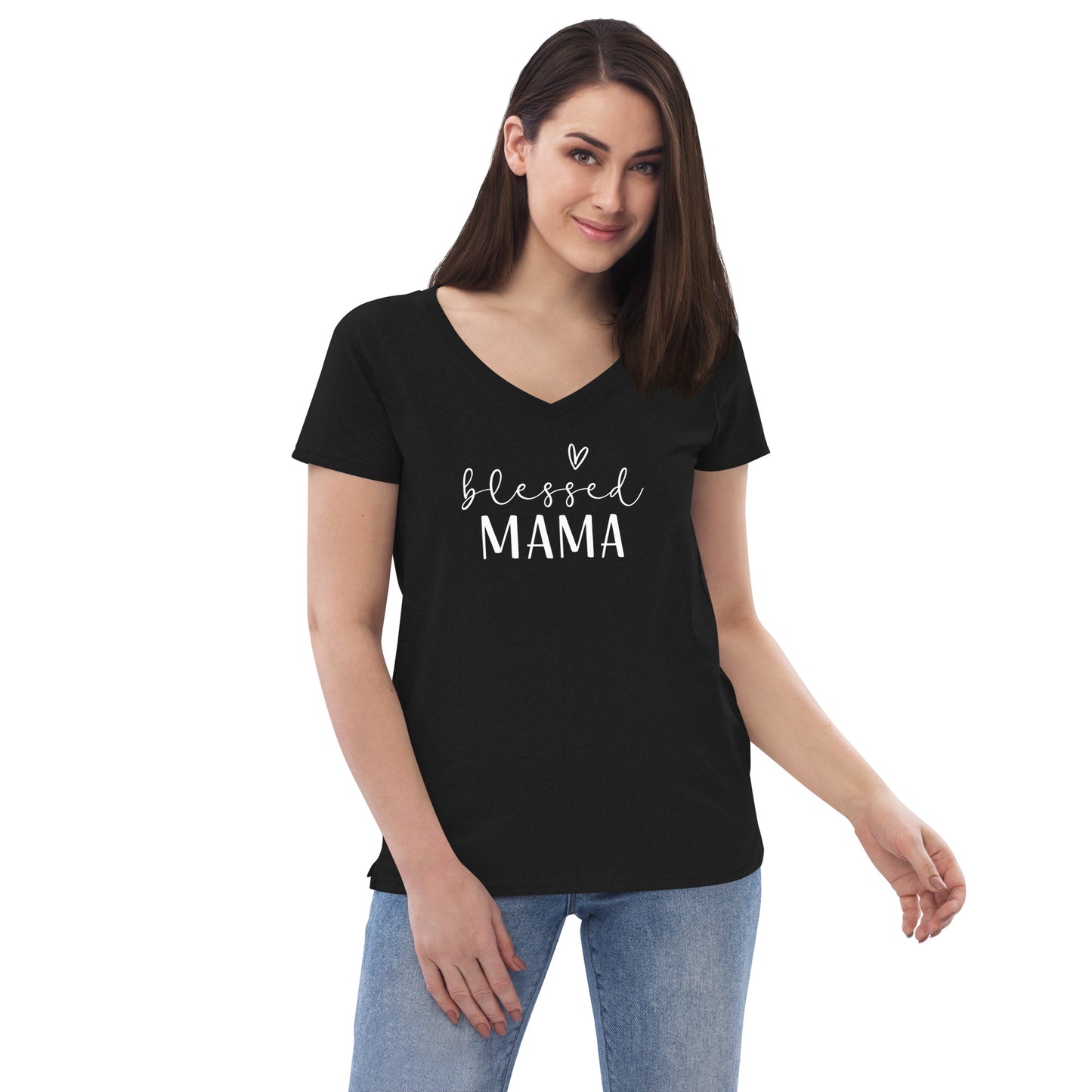 Blessed Mama Women’s v-neck t-shirt