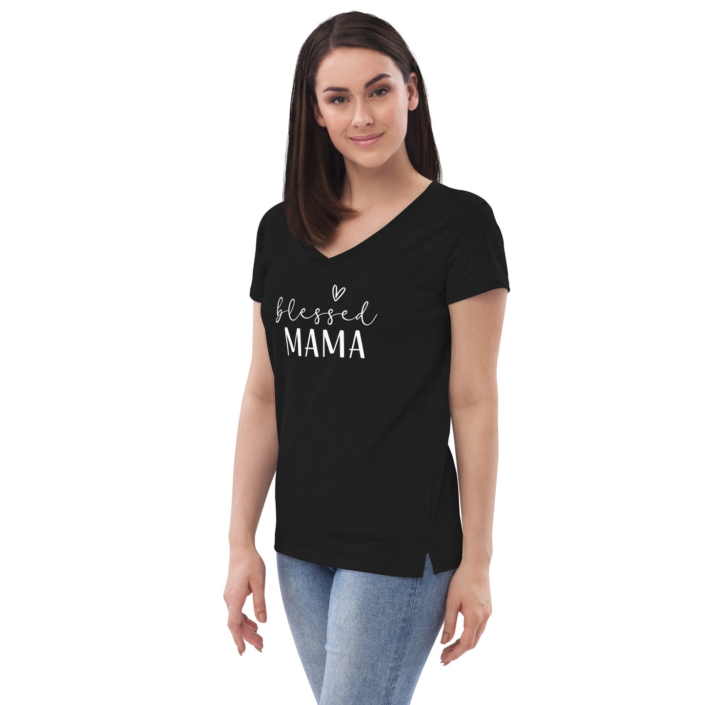 Blessed Mama Women’s v-neck t-shirt