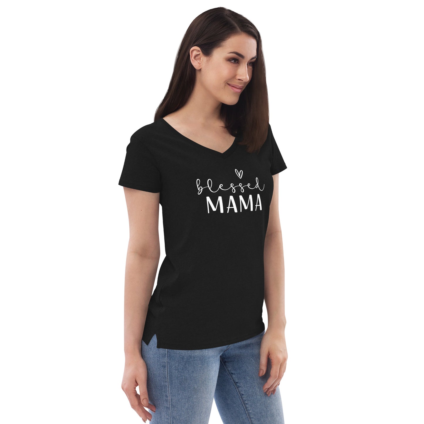 Blessed Mama Women’s v-neck t-shirt