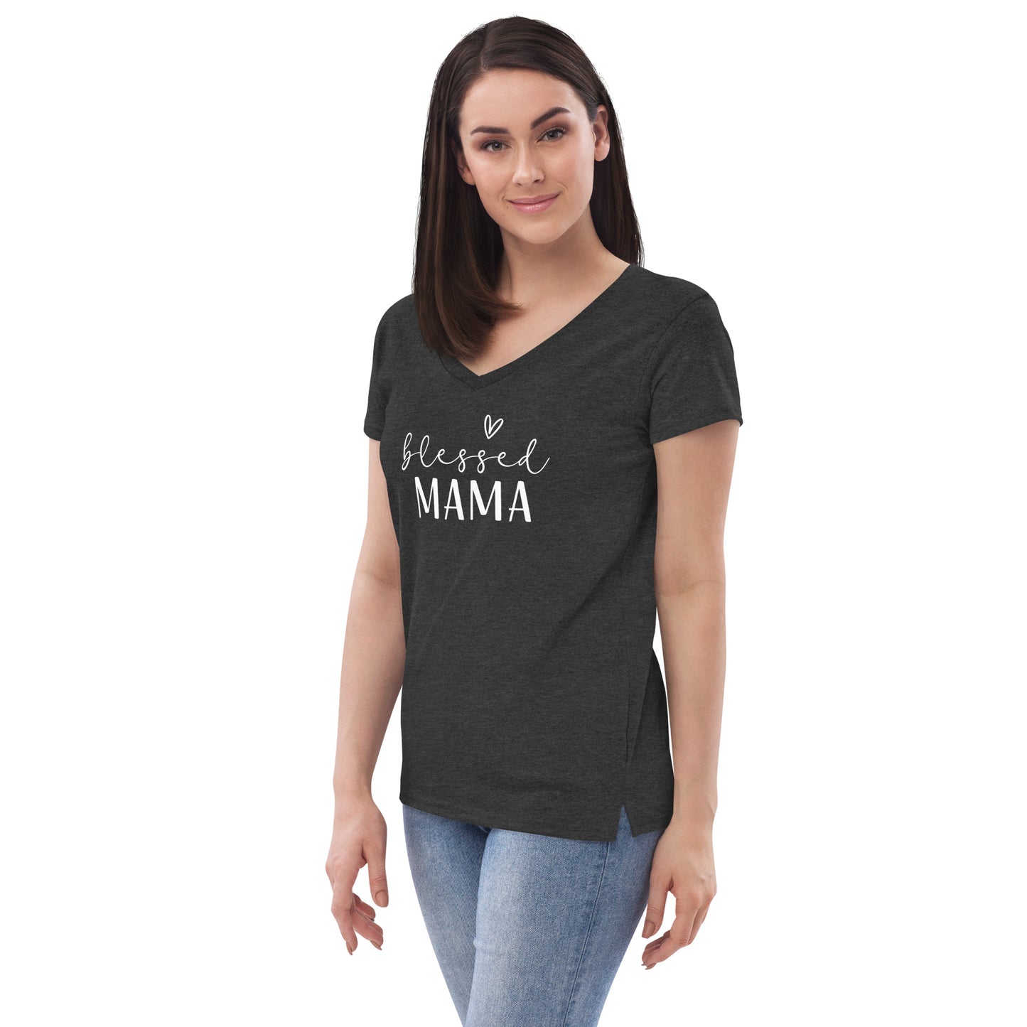 Blessed Mama Women’s v-neck t-shirt